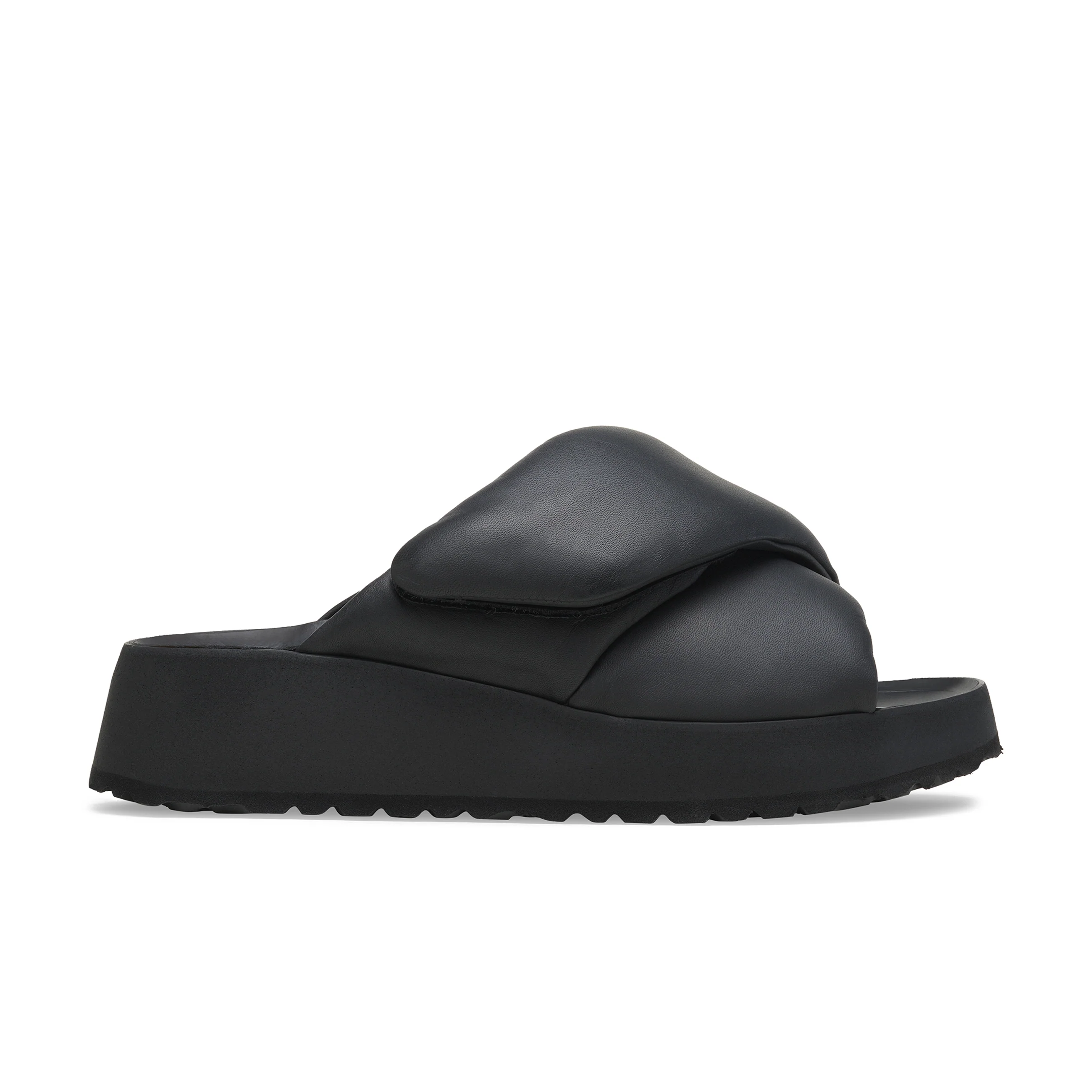 Theda Cross Strap Black Smooth Leather - Image 2