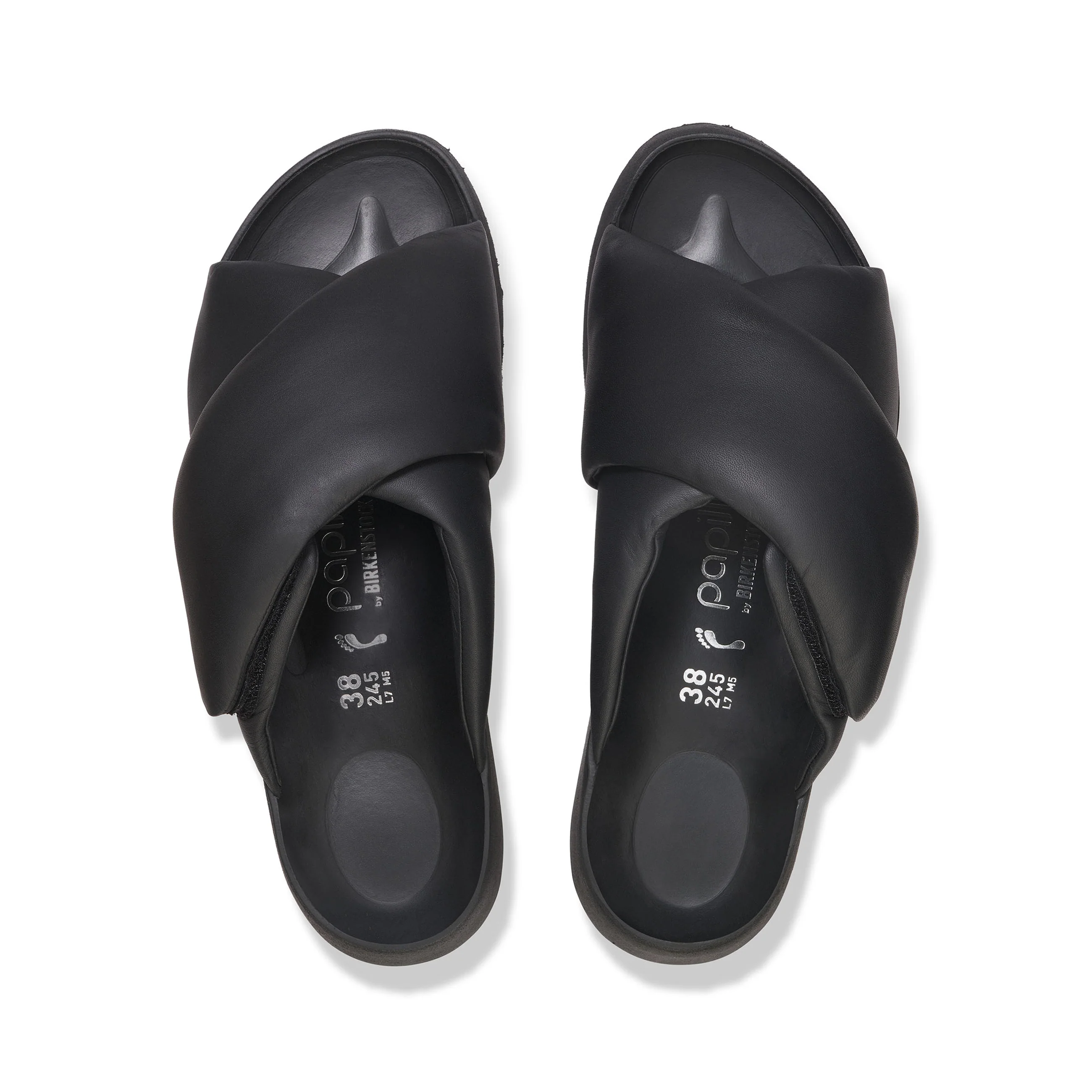 Theda Cross Strap Black Smooth Leather - Image 4