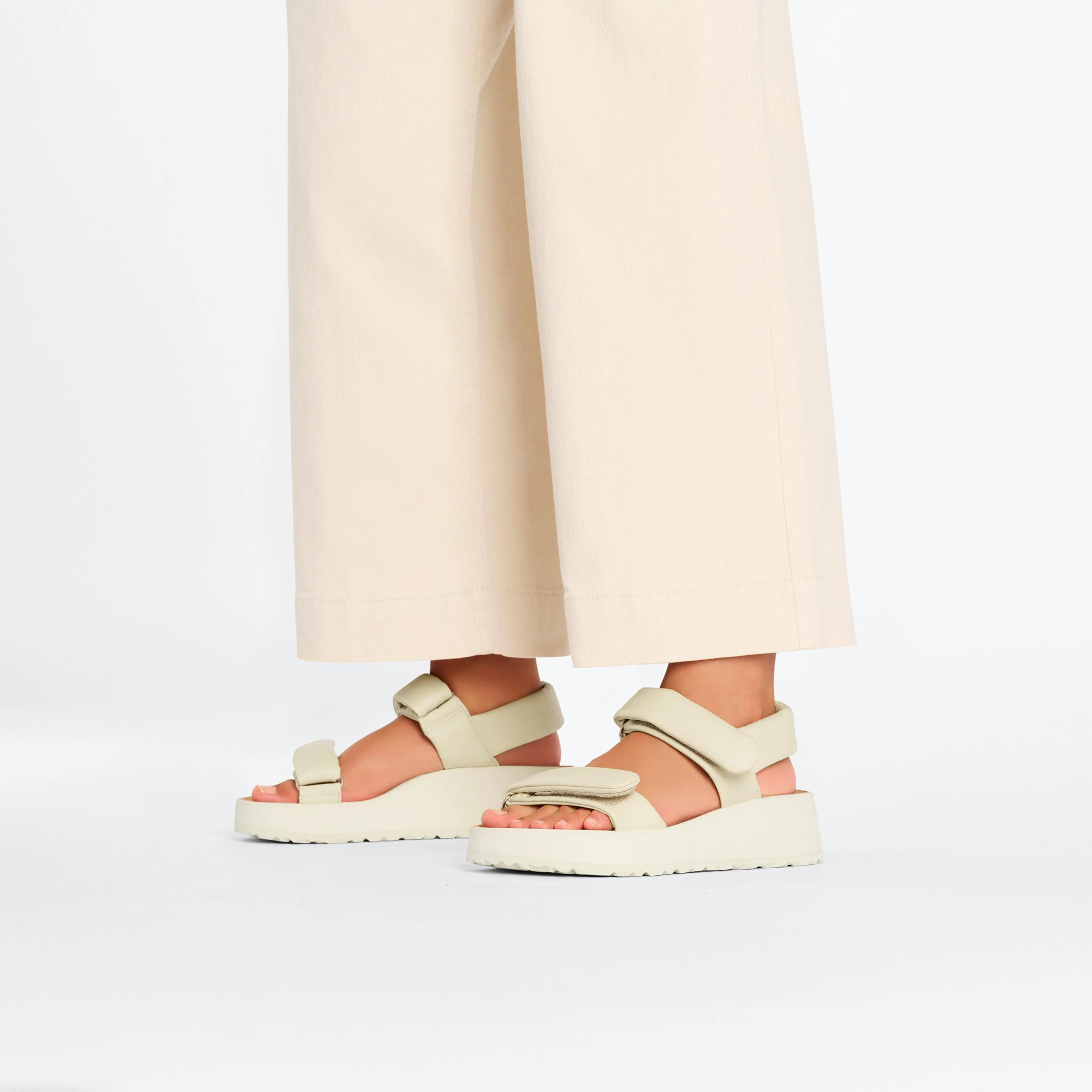 Theda Exquisite Platform Wedge Ecru Smooth Leather - Image 5