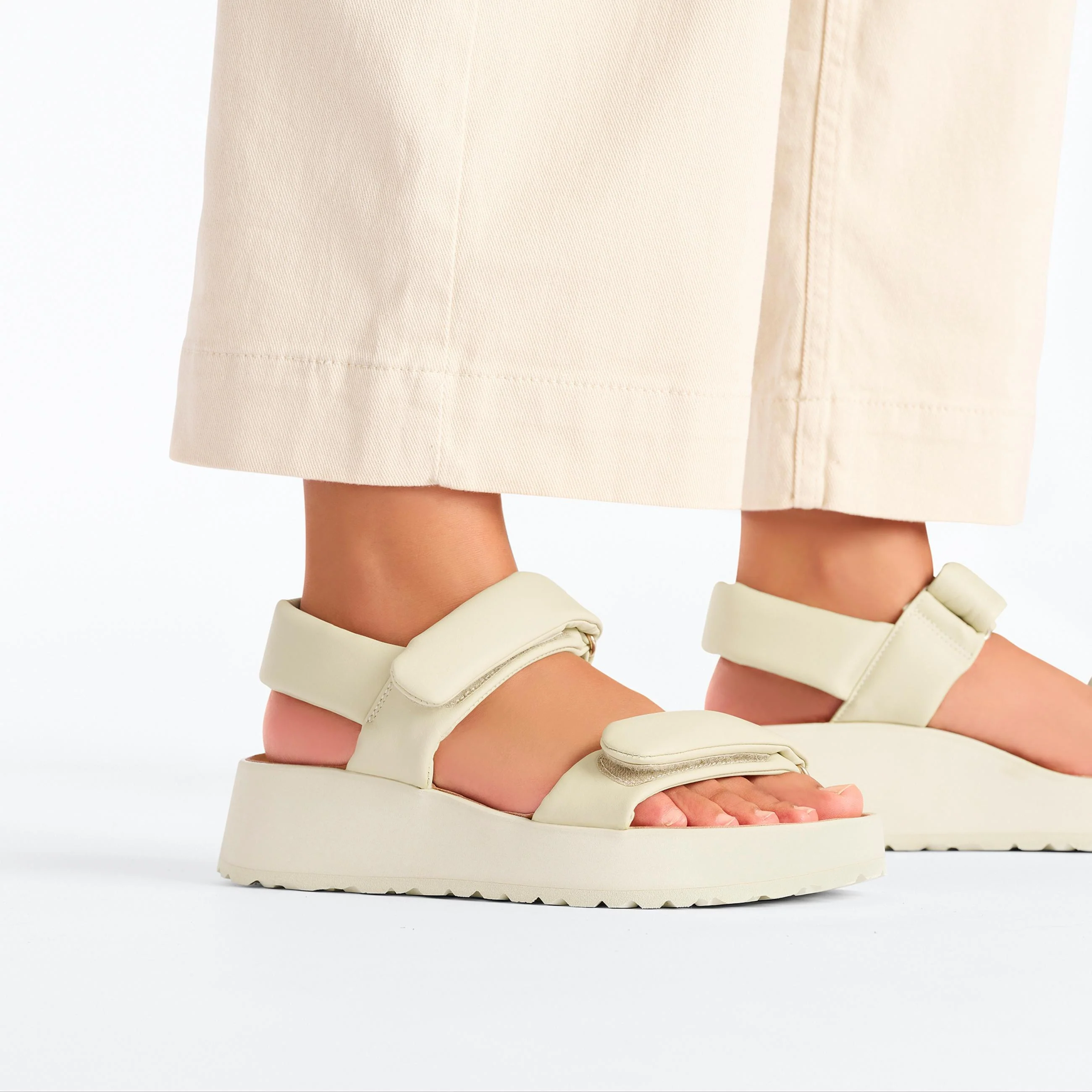 Theda Exquisite Platform Wedge Ecru Smooth Leather - Image 6