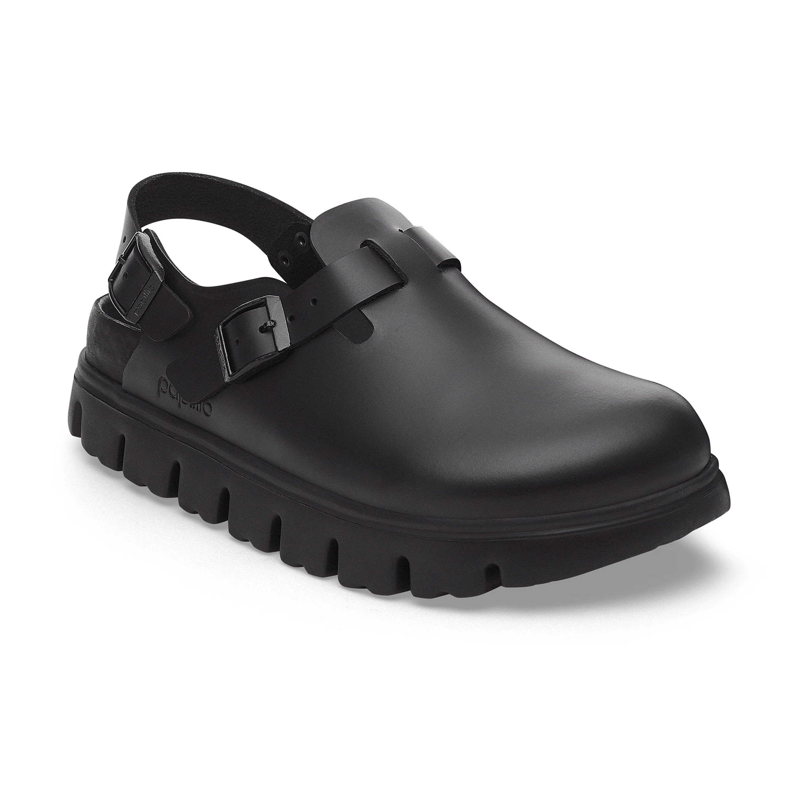 Tokio Chunky Exquisite Black Smooth Leather