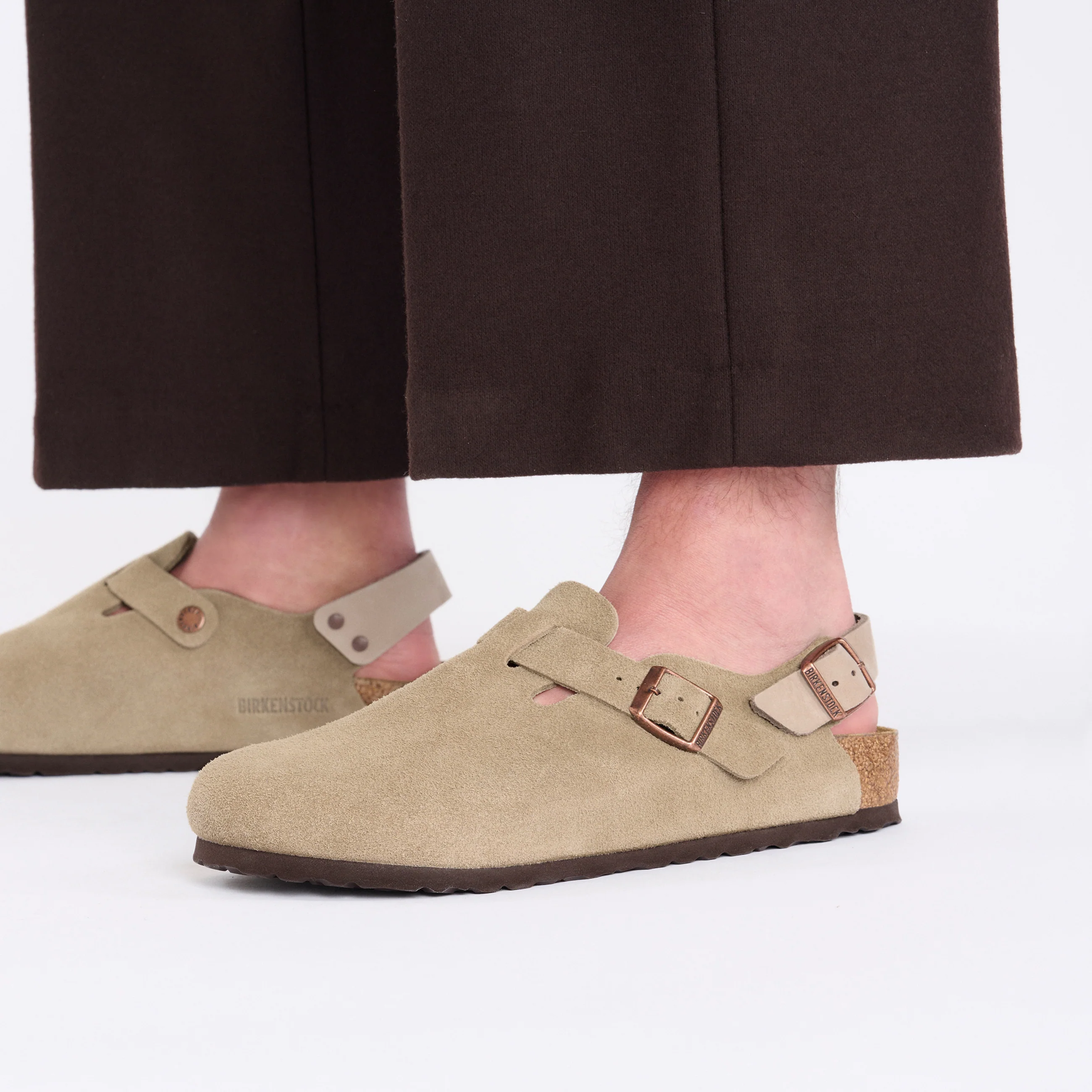 Tokio Taupe Suede Leather - Image 5
