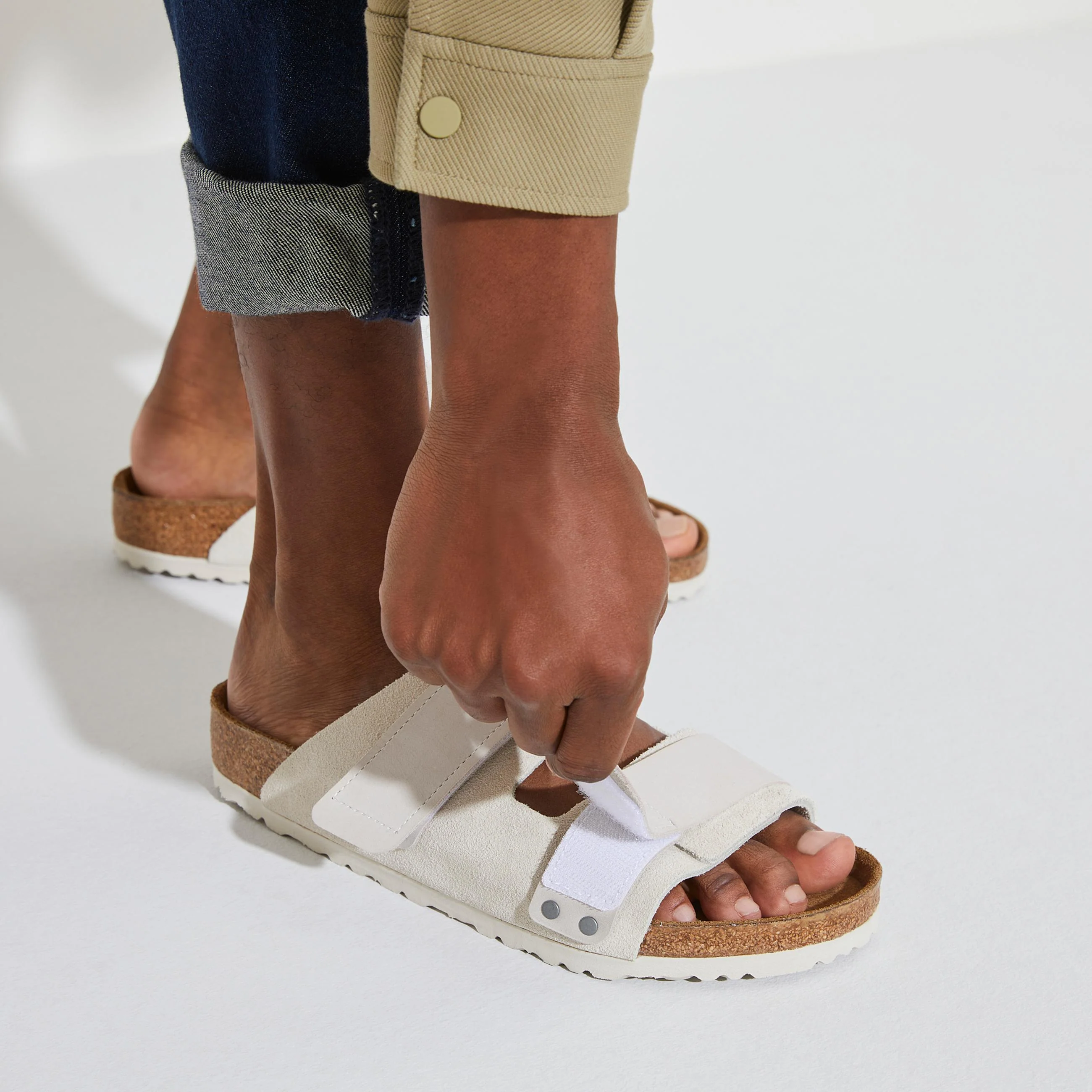 Uji Antique White Suede Leather - Image 7
