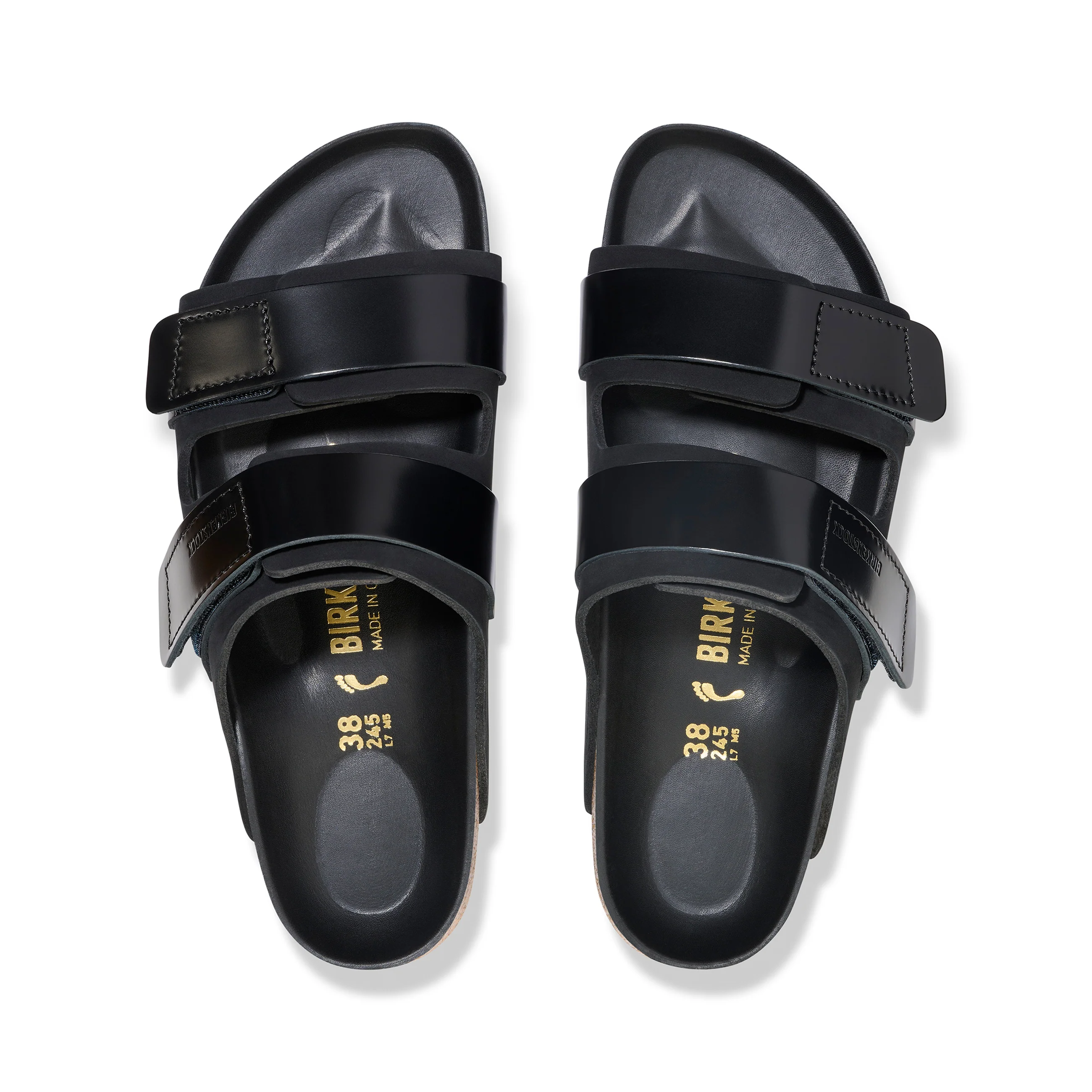 Uji High Shine Black Nubuck Leather - Image 3