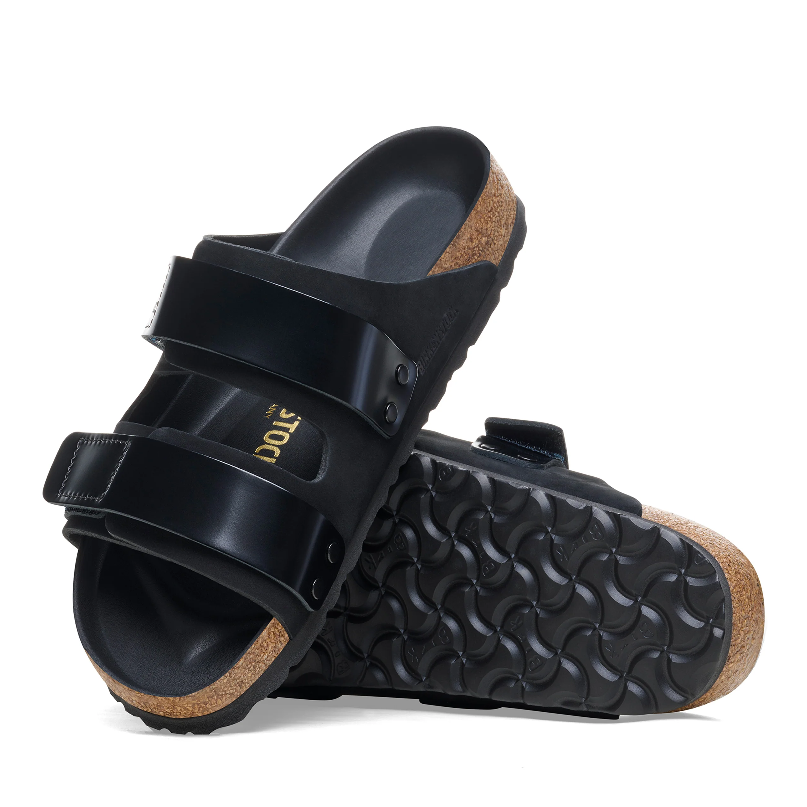 Uji High Shine Black Nubuck Leather - Image 4