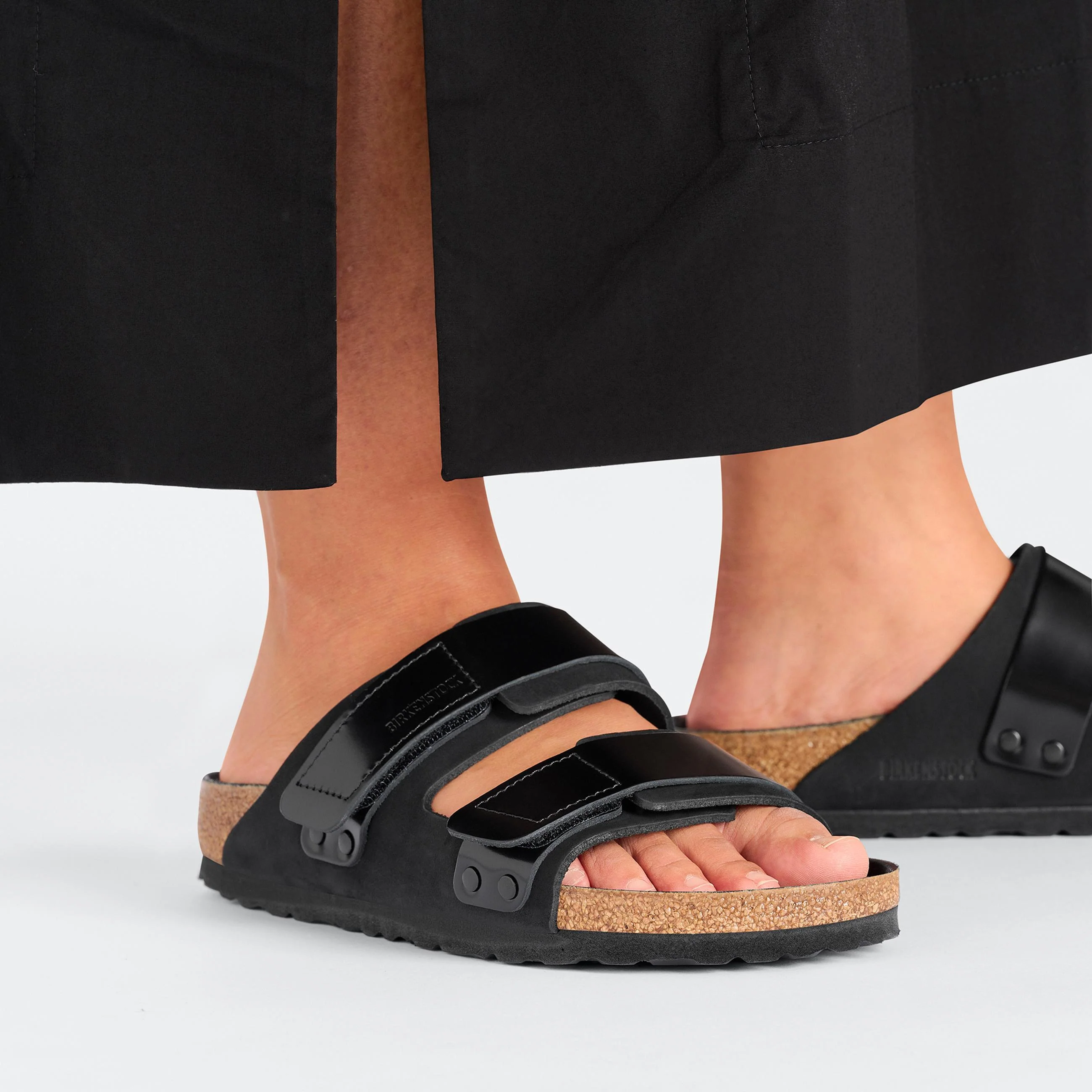 Uji High Shine Black Nubuck Leather - Image 6