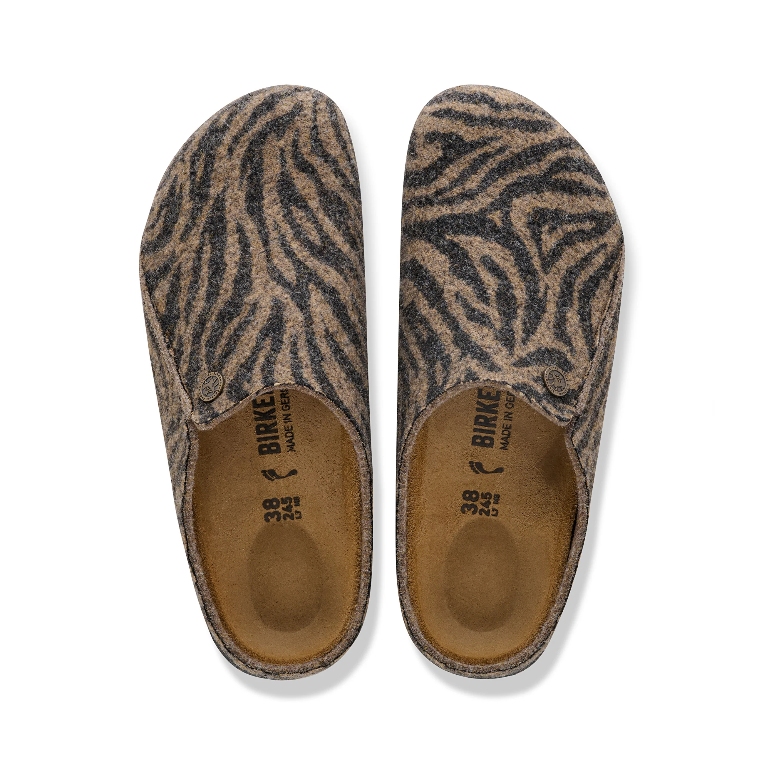 Zermatt Zebra Toffee Melange Wool Felt - Image 3