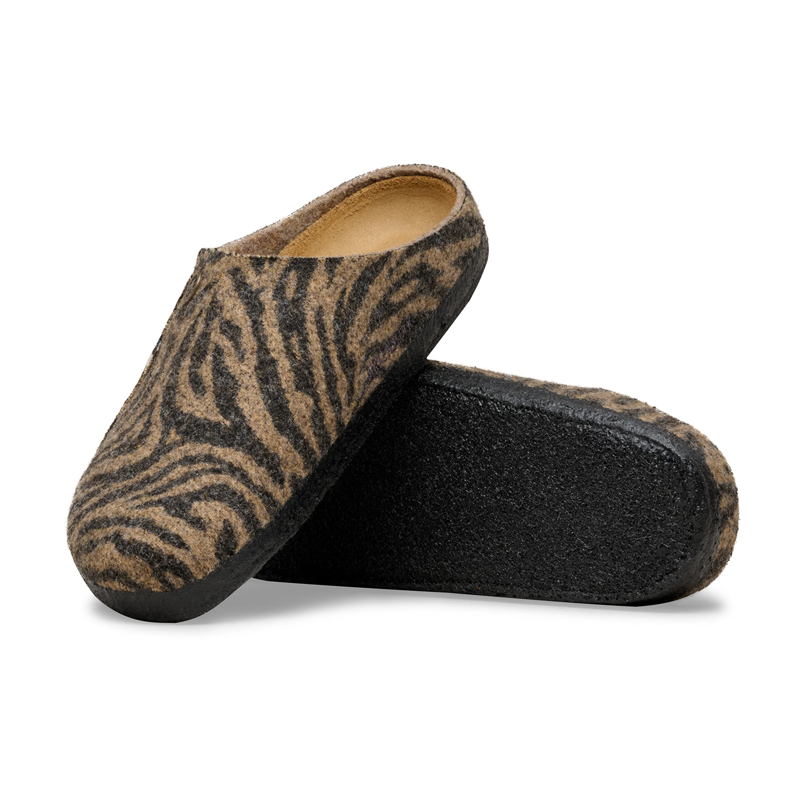 Zermatt Zebra Toffee Melange Wool Felt - Image 4