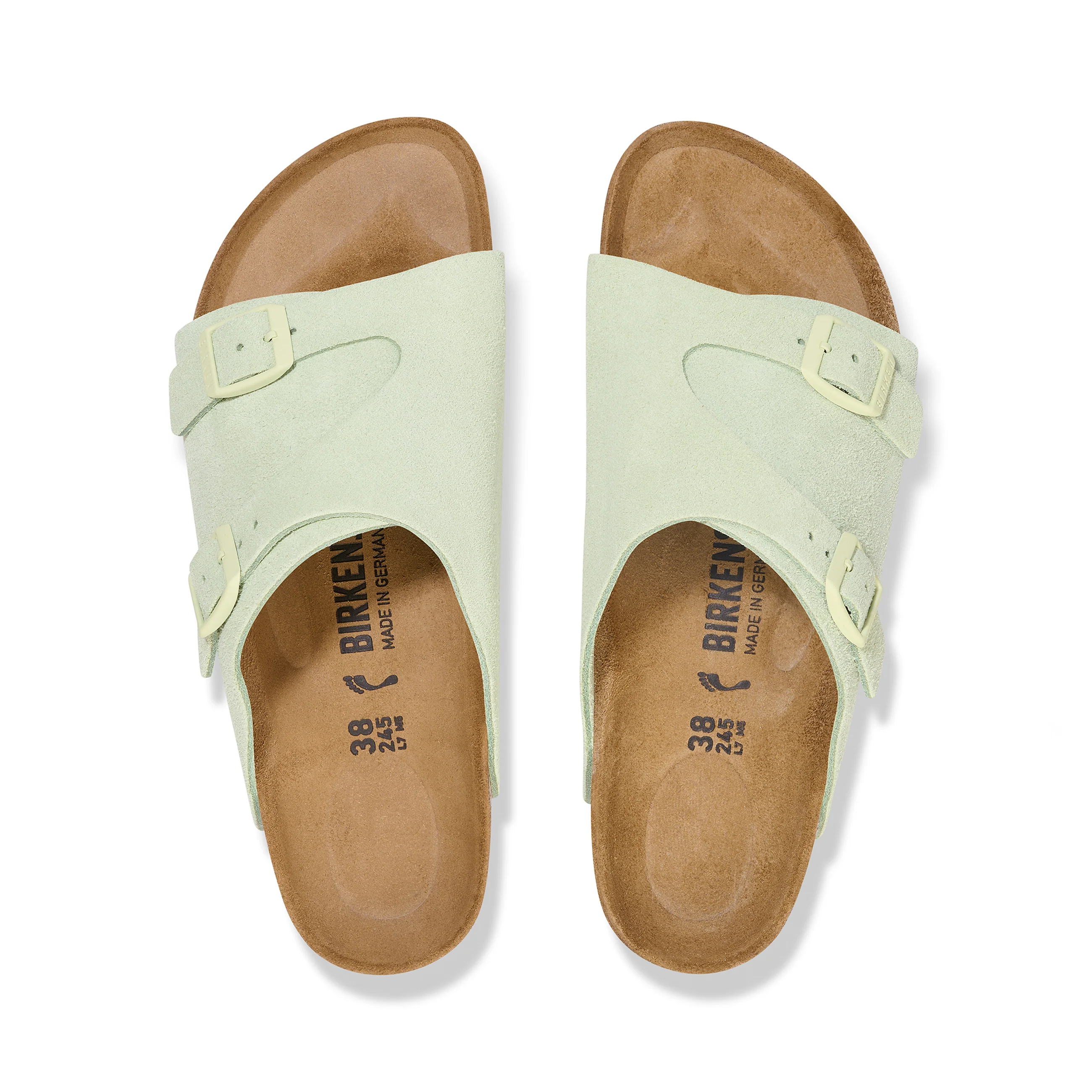 Zurich Faded Lime Suede Leather - Image 3