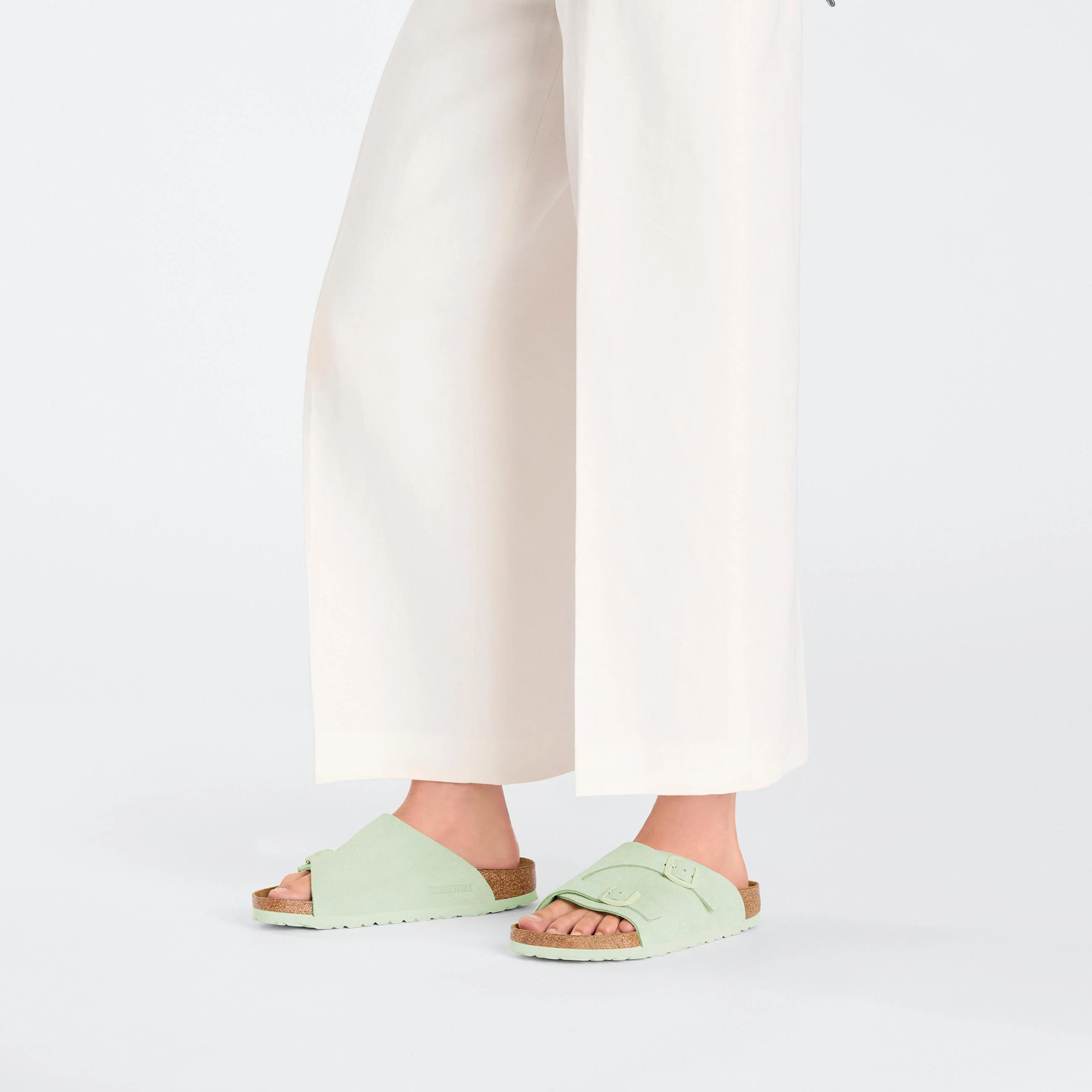 Zurich Faded Lime Suede Leather - Image 5