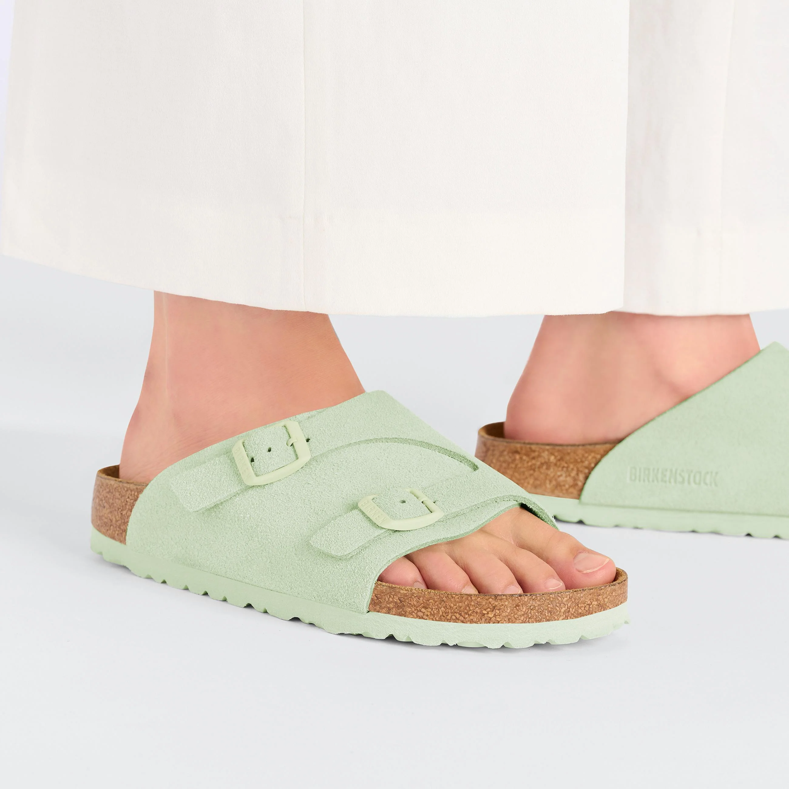 Zurich Faded Lime Suede Leather - Image 6