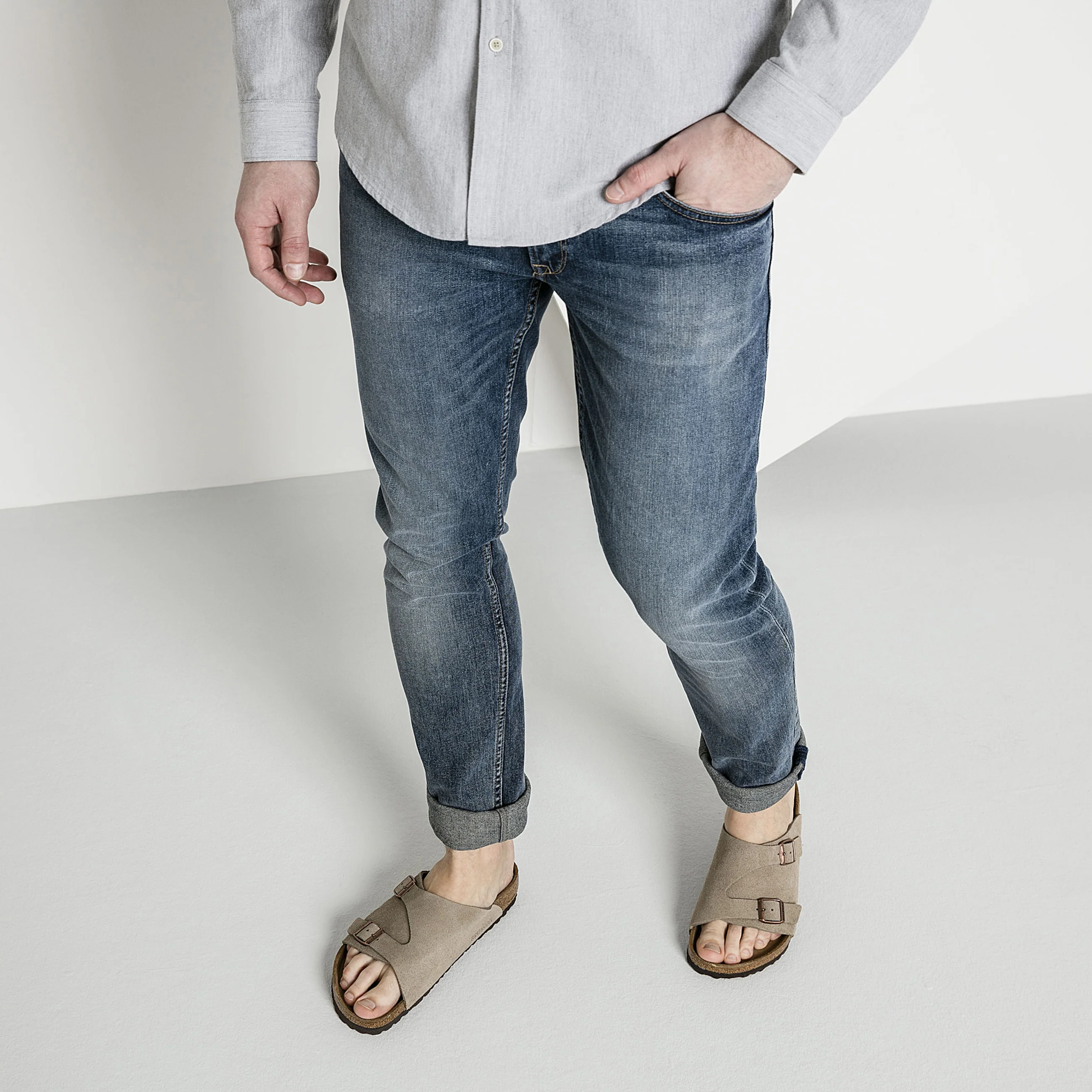 Zurich Taupe Suede Leather - Image 6
